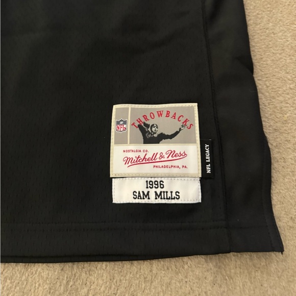 Mitchell & Ness 1996 Carolina Panthers LB Sam Mills Black Jersey Size 44 NWT - Picture 3 of 9